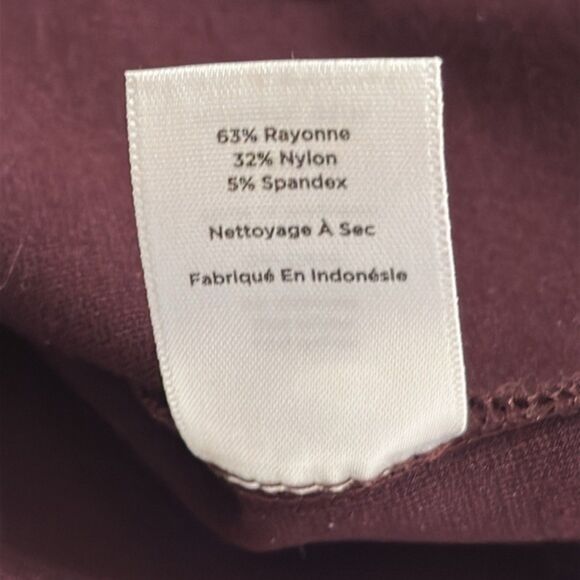 Talbots Cowl Neck Ponte Knit Midi Dress Scuba Stretchy Womens 10 Plum Career - Picture 9 of 12